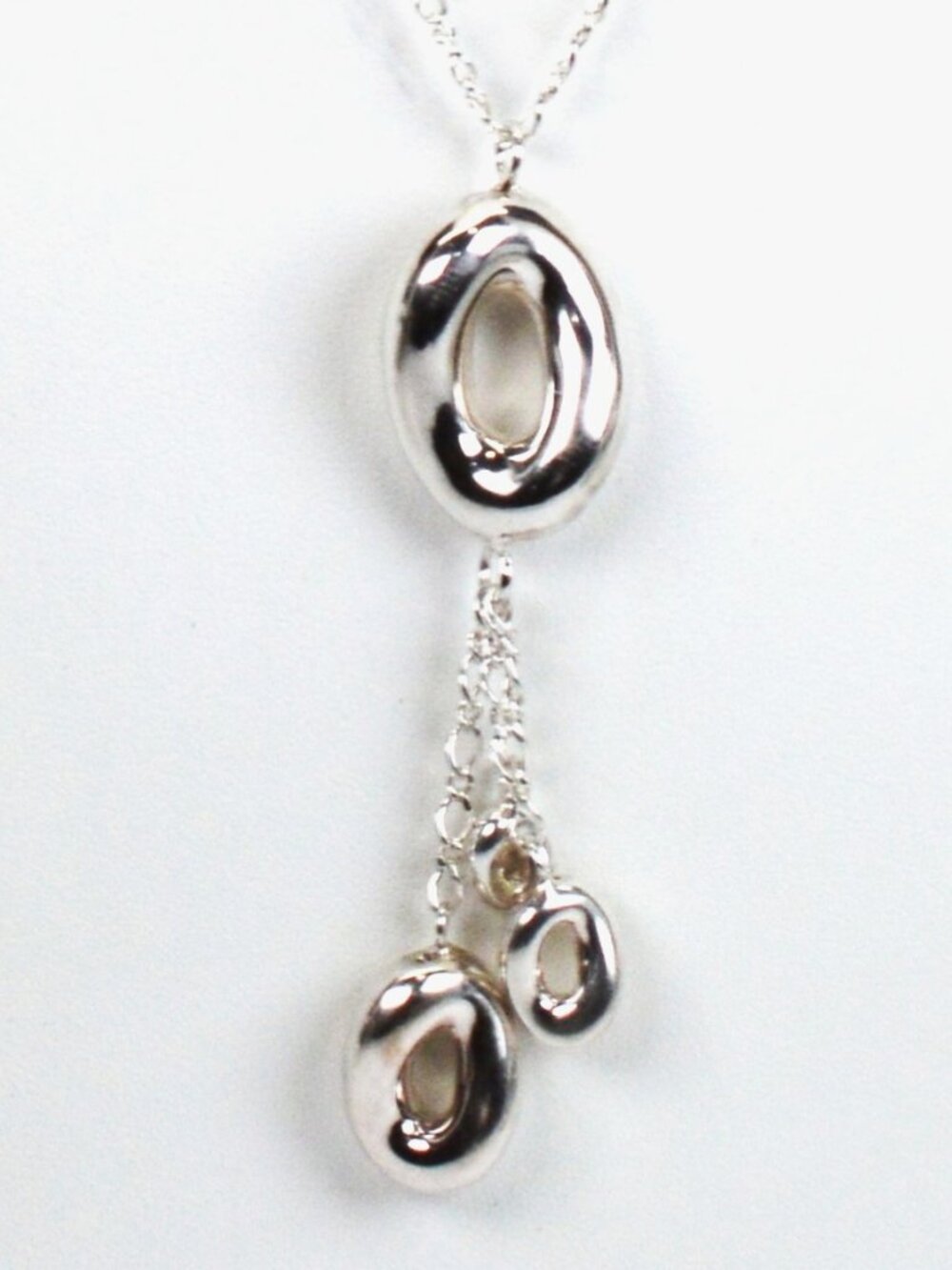 Sterling Silver Puffy Loops Necklace by L'una Italy